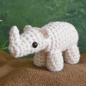 (image for) AfricAmi Rhinoceros amigurumi crochet pattern