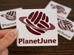 (image for) PlanetJune Vinyl Sticker