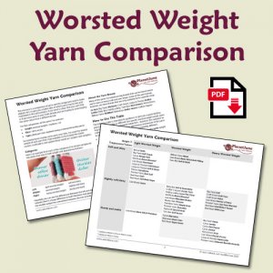 (image for) Worsted Weight Yarn Comparison FREE download
