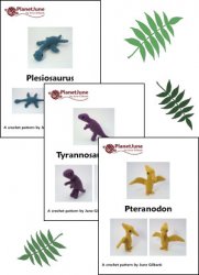 Dinosaurs Sets 2 & 2X - SIX amigurumi crochet patterns