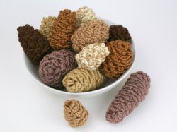 Pine Cone Collection & Giant Pine Cone - SEVEN crochet patterns