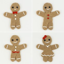 Gingerbread Family - TWO amigurumi crochet patterns