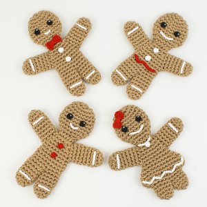 Gingerbread Family - TWO amigurumi crochet patterns