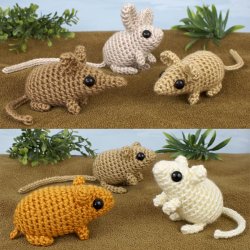 Mini Mammals 1 & 2 - SIX amigurumi crochet patterns