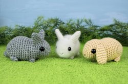 Baby Bunnies 1 & 2 and Pika - SEVEN amigurumi crochet patterns