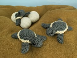 Baby Sea Turtle Collection and Appliques: EIGHT crochet patterns