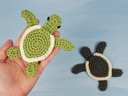 (image for) Baby Sea Turtle Collection and Appliques: EIGHT crochet patterns