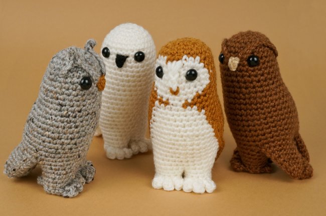 (image for) Owl Collection & Barn Owl - FOUR amigurumi crochet patterns - Click Image to Close