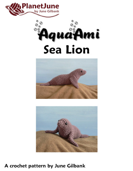 (image for) AquaAmi Sea Lion amigurumi crochet pattern - Click Image to Close