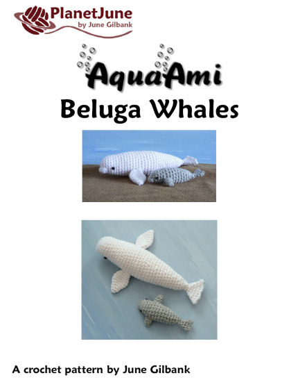 AquaAmi Beluga Whales amigurumi crochet pattern - Click Image to Close