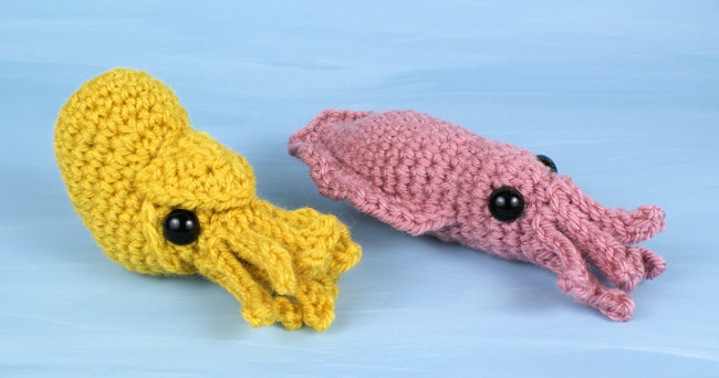 Baby Cephalopods 2: Cuttlefish & Nautilus crochet patterns - Click Image to Close