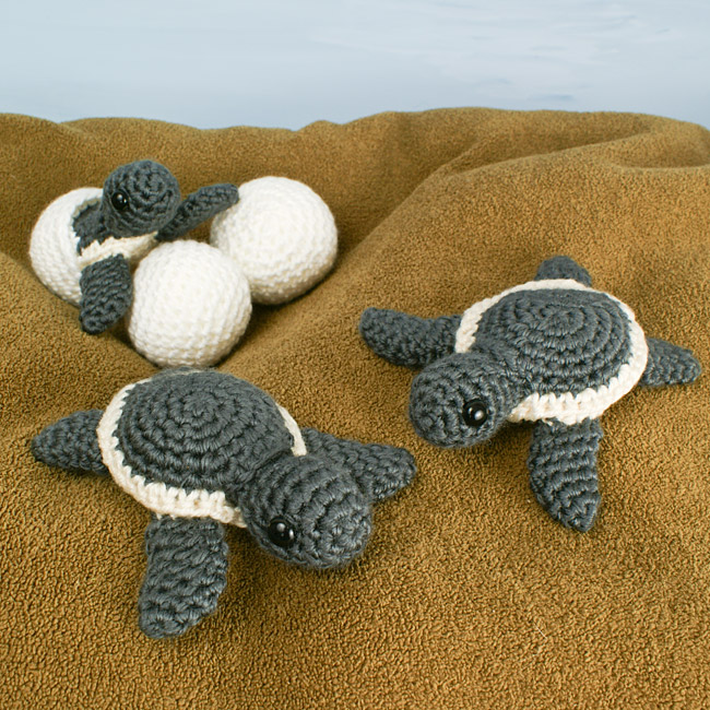(image for) Baby Sea Turtle Collection: FOUR amigurumi crochet patterns - Click Image to Close