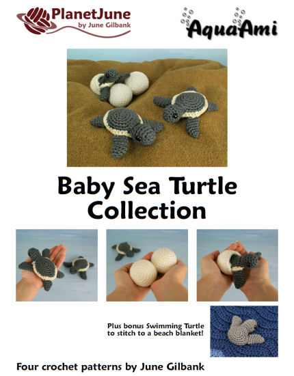 Baby Sea Turtle Collection: FOUR amigurumi crochet patterns - Click Image to Close