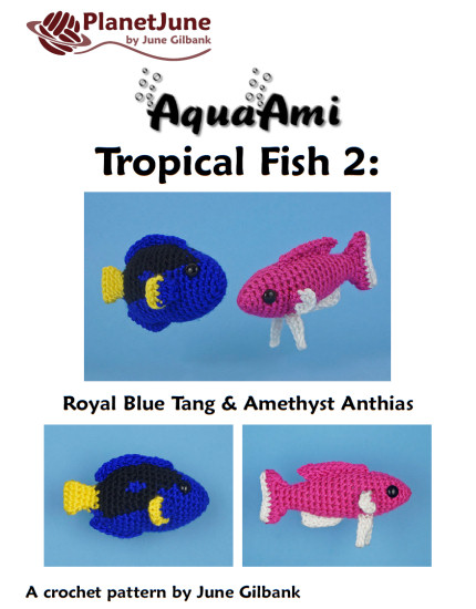 Tropical Fish Set 2: TWO amigurumi fish crochet patterns - Click Image to Close