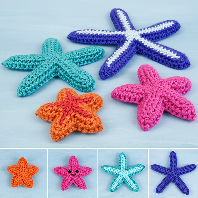 (image for) Starfish Collection: FOUR crochet patterns - Click Image to Close