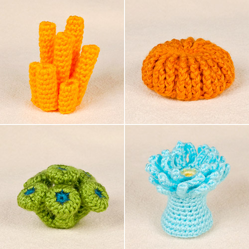 (image for) Coral Reef Collection 2: FOUR realistic crochet patterns - Click Image to Close