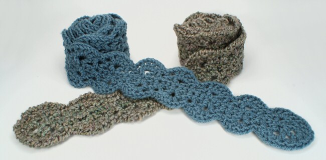 (image for) Scalloped Scarf DONATIONWARE crochet pattern - Click Image to Close