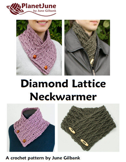 Diamond Lattice Neckwarmer crochet pattern - Click Image to Close