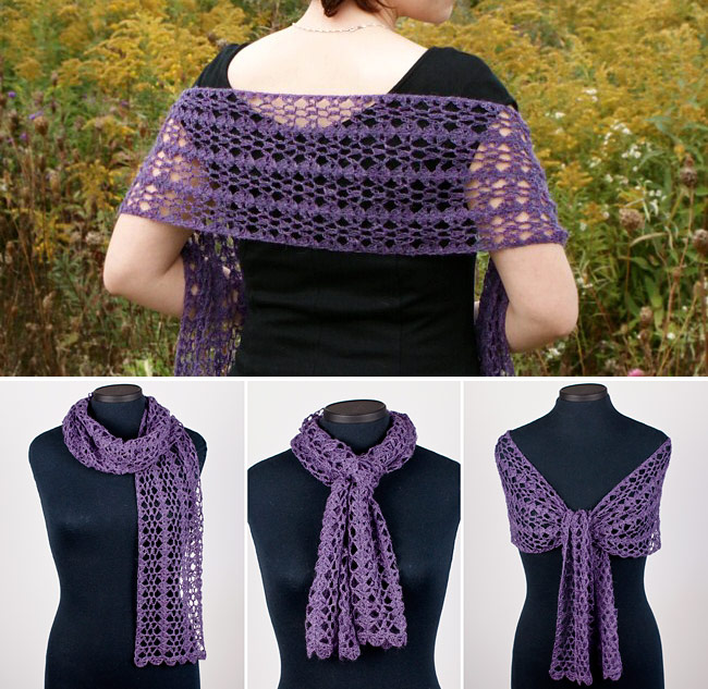 (image for) Gossamer Lace Wrap crochet pattern - Click Image to Close