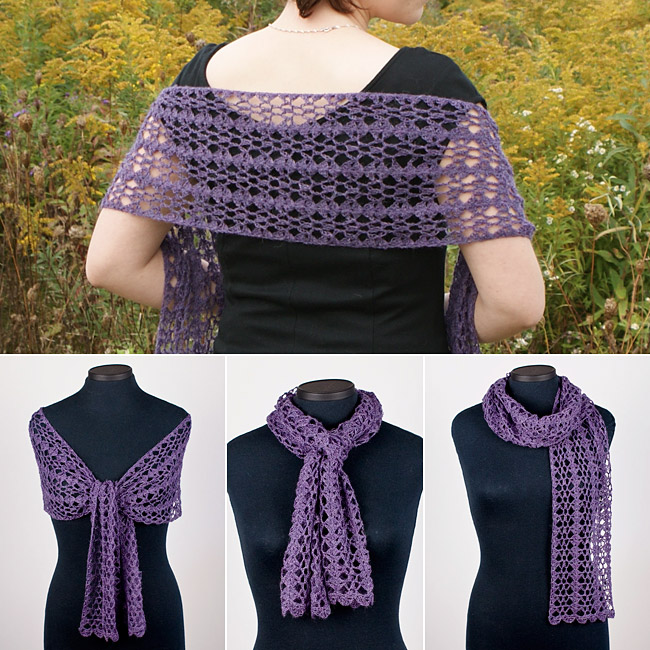 (image for) Gossamer Lace Wrap crochet pattern - Click Image to Close