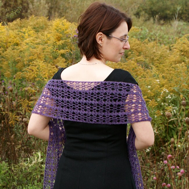 (image for) Gossamer Lace Wrap crochet pattern - Click Image to Close