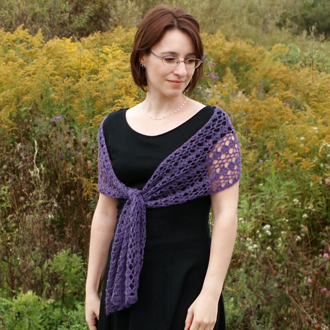 (image for) Gossamer Lace Wrap crochet pattern - Click Image to Close