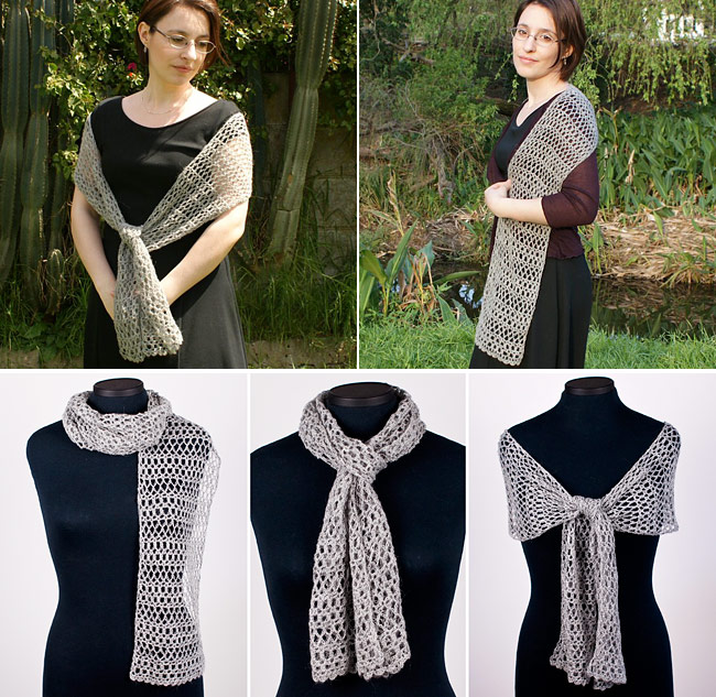 Banded Lace Wrap crochet pattern - Click Image to Close