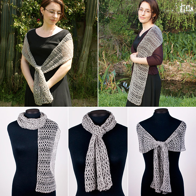 Banded Lace Wrap crochet pattern - Click Image to Close