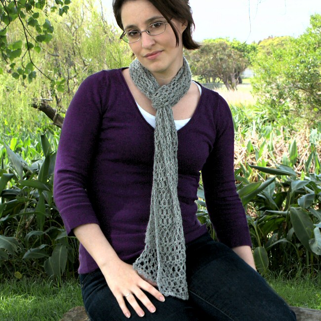 (image for) Banded Lace Wrap crochet pattern - Click Image to Close