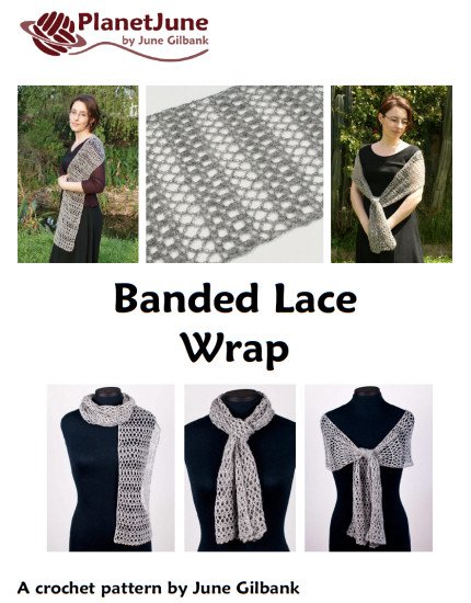 Banded Lace Wrap crochet pattern - Click Image to Close