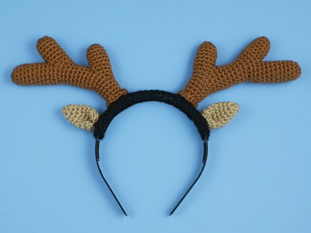 (image for) Reindeer Antlers crochet pattern (headband costume) - Click Image to Close