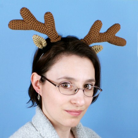 (image for) Reindeer Antlers crochet pattern (headband costume) - Click Image to Close
