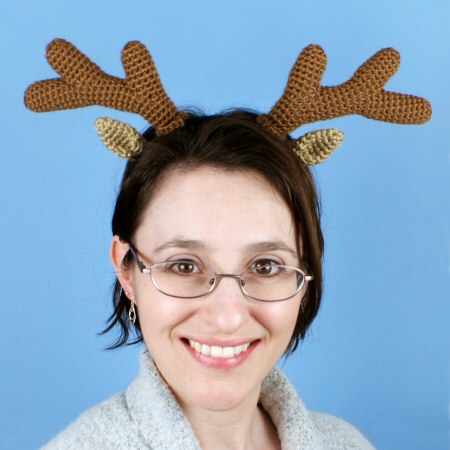 (image for) Reindeer Antlers crochet pattern (headband costume) - Click Image to Close