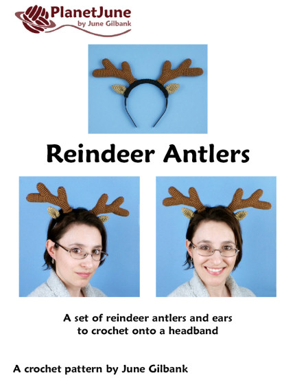 Reindeer Antlers crochet pattern (headband costume) - Click Image to Close