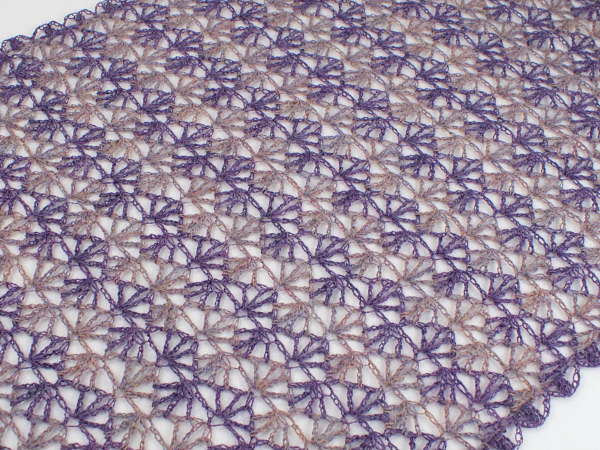 (image for) Rippled Lace Rectangular Shawl crochet pattern - Click Image to Close