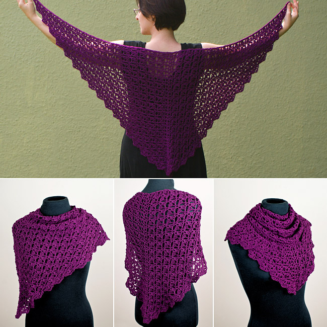 (image for) Cascading Clusters Shawl crochet pattern - Click Image to Close