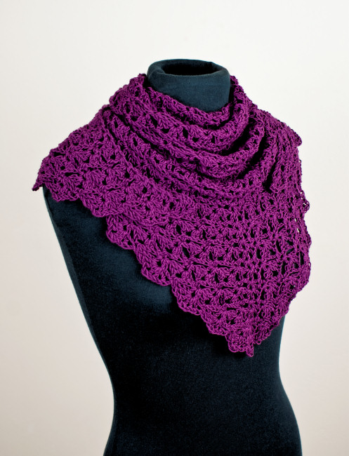 (image for) Cascading Clusters Shawl crochet pattern - Click Image to Close
