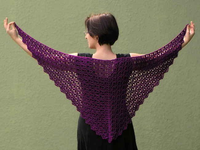 (image for) Cascading Clusters Shawl crochet pattern - Click Image to Close