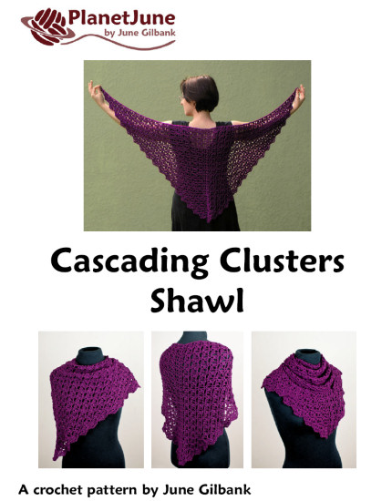 (image for) Cascading Clusters Shawl crochet pattern - Click Image to Close