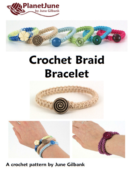 (image for) Crochet Braid Bracelet DONATIONWARE crochet pattern - Click Image to Close