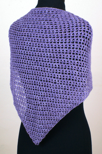 (image for) Cozy Mesh Triangular Shawl crochet pattern - Click Image to Close