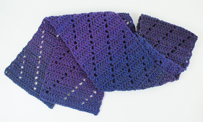 Leaning Ladders Scarf DONATIONWARE crochet pattern - Click Image to Close