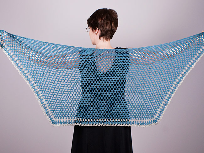 Half-Hexagon Shawl crochet pattern - Click Image to Close