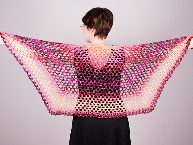 (image for) Half-Hexagon Shawl crochet pattern - Click Image to Close