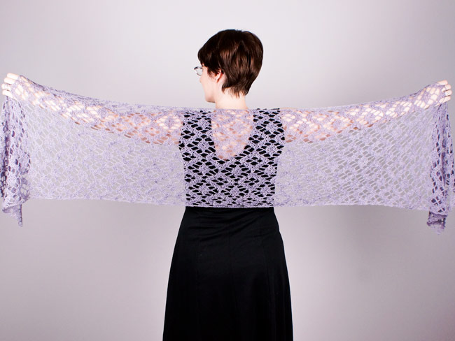 Diamond Lace Wrap crochet pattern - Click Image to Close