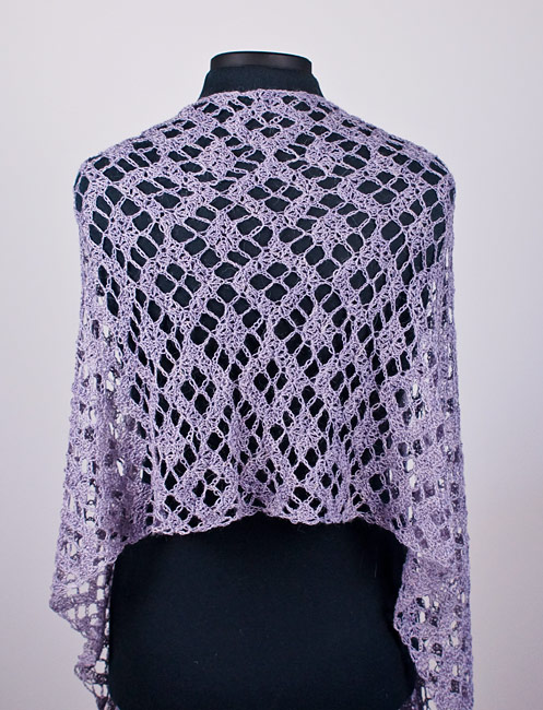 (image for) Diamond Lace Wrap crochet pattern - Click Image to Close