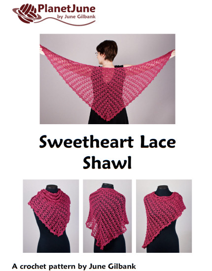 (image for) Sweetheart Lace Shawl crochet pattern - Click Image to Close