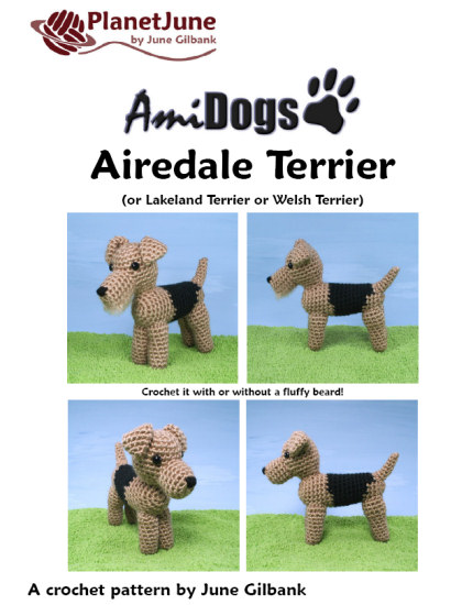 (image for) AmiDogs Airedale Terrier amigurumi crochet pattern - Click Image to Close