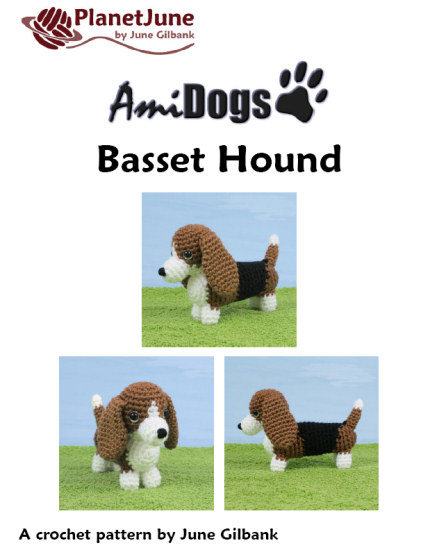 (image for) AmiDogs Basset Hound amigurumi crochet pattern - Click Image to Close