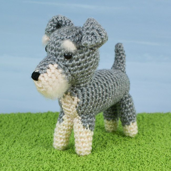 (image for) AmiDogs Miniature Schnauzer amigurumi crochet pattern - Click Image to Close